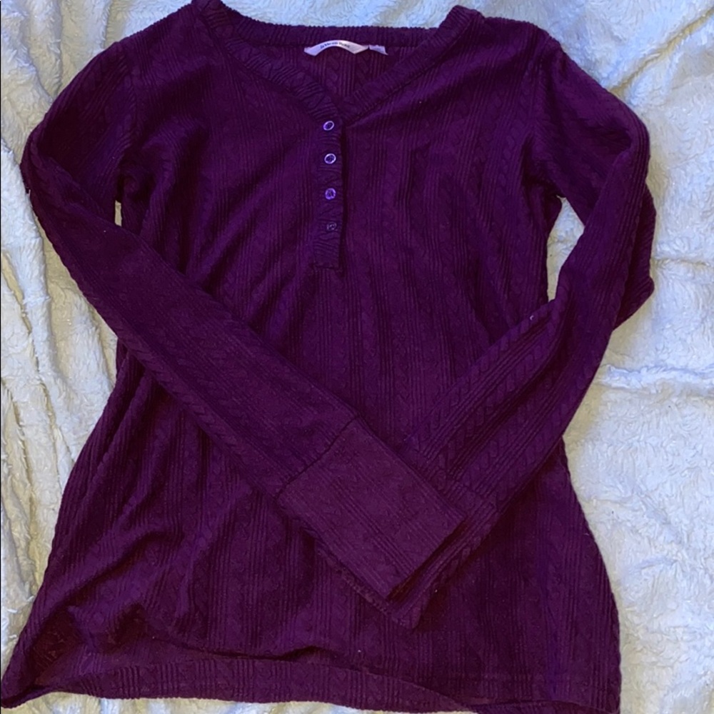 la vie en rose pjama shirt maroon